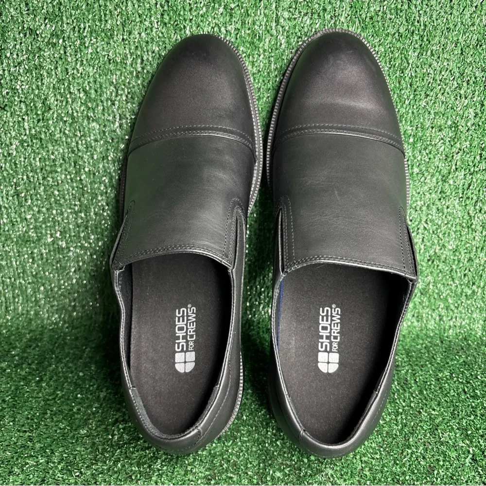 Shoes For Crews “Statesman” Cap Toe Slip On Oxfords Mens Size 11.5 Wide - NEW‎